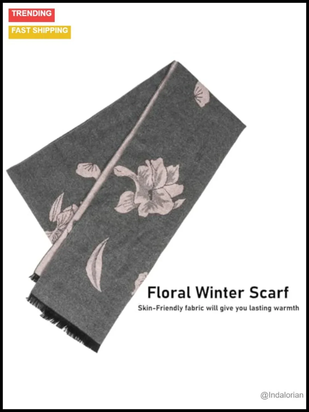 Soft Warm Flower Shawl Wrap Winter Scarf Blanket